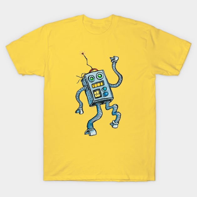 Boogie Down Bot the Dancing Robot T-Shirt by LAB Ideas